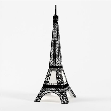 Lampada Da Scrivania-Ufficio Moderna Eiffel Polilux ® Nero Print 1 Luce E14