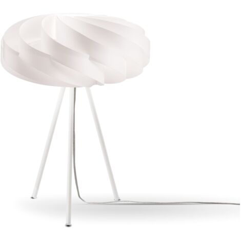 Lampada Da Scrivania-Ufficio Moderna Flat Polilux ® Bianco E Metallo 1 Luce E27