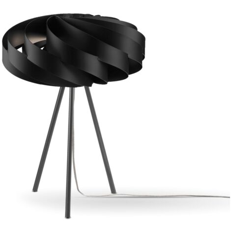 Lampada Da Scrivania-Ufficio Moderna Flat Polilux ® Nero E Metallo 1 Luce E27