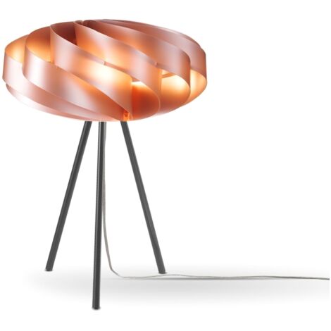 Lampada Da Scrivania-Ufficio Moderna Flat Polilux ® Rame E Metallo 1 Luce E27