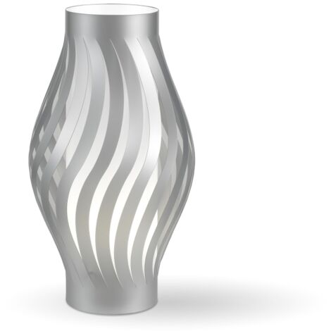 Lampada Da Scrivania-Ufficio Moderna Helios Polilux ® Argento 1 Luce E14