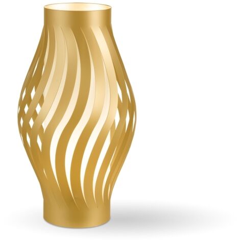 Lampada Da Scrivania-Ufficio Moderna Helios Polilux ® New Gold 1 Luce E27