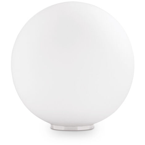 Lampada Da Scrivania-Ufficio Moderna Mapa Vetro Bianco 1 Luce E27 D30Cm