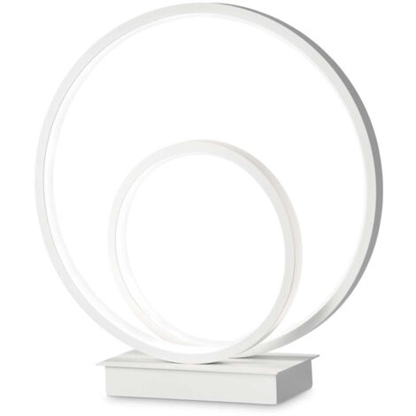Lampada Da Scrivania-Ufficio Moderna Oz Metallo Bianco Led 23W 3000K Luce Calda