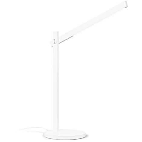 Lampada Da Scrivania-Ufficio Moderna Pivot Alluminio Bianco Led 7,5W Cct
