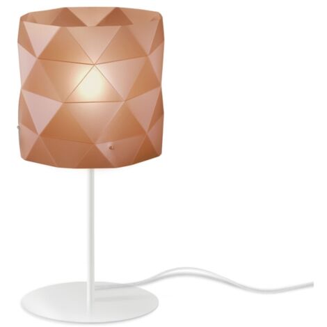 Lampada Da Scrivania-Ufficio Moderna Prisma Polilux ® Rame E Metallo 1 Luce E27