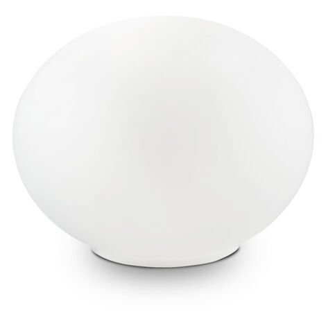 Lampada Da Scrivania-Ufficio Moderna Smarties Vetro Bianco 1 Luce G9 3W 3000K