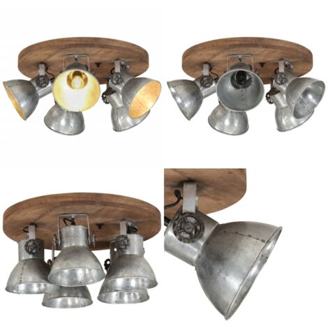 Lampada da Soffitto 25 W Argento Vintage 50x50x25 cm E27 - Design industriale - Lampada vintage