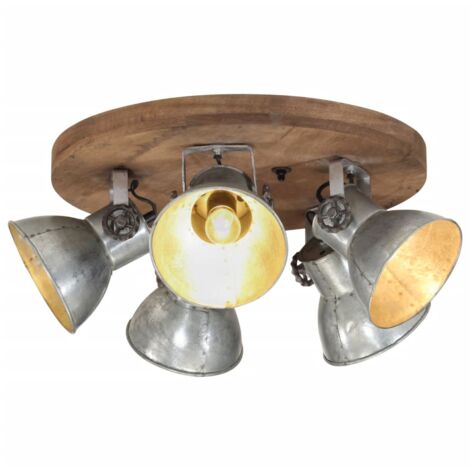 Lampada da Soffitto 25 W Argento Vintage 50x50x25 cm E27 vidaXL