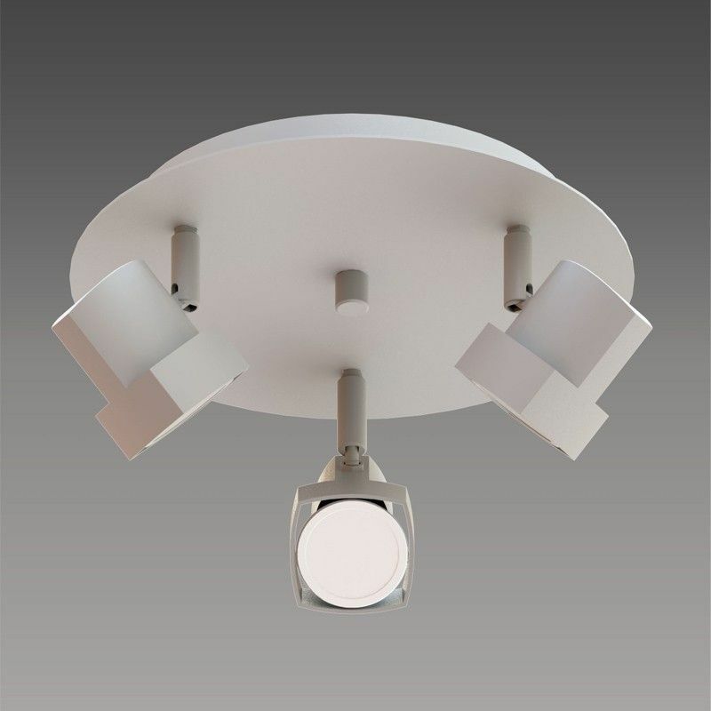 Image of Cristalrecord - Lampada da soffitto 3 faretti moka blanco / mate 001-2150-3-125