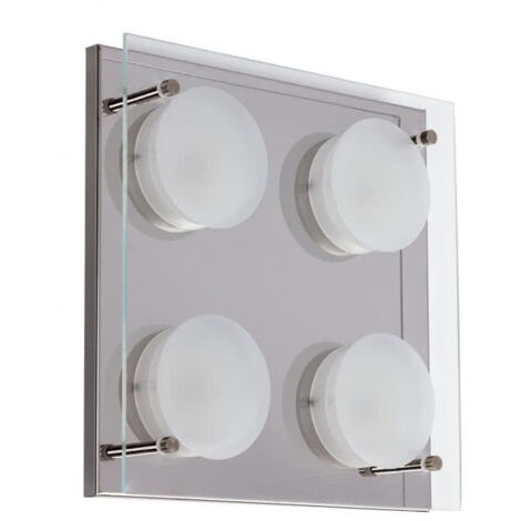 Lampada da soffitto 4x6w 4000k antioquia chrome 1600lm (22x22x5,5)