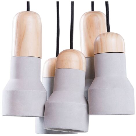 Lampada da soffitto a 5 punti luce in colore grigio-marrone Apure