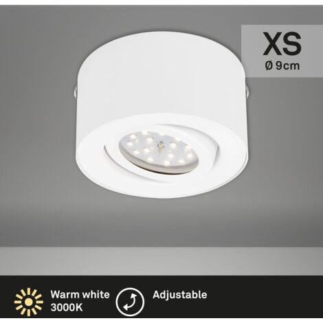 Lampada da soffitto a LED 5W riflettore orientabile bianco Ø 9cm Briloner