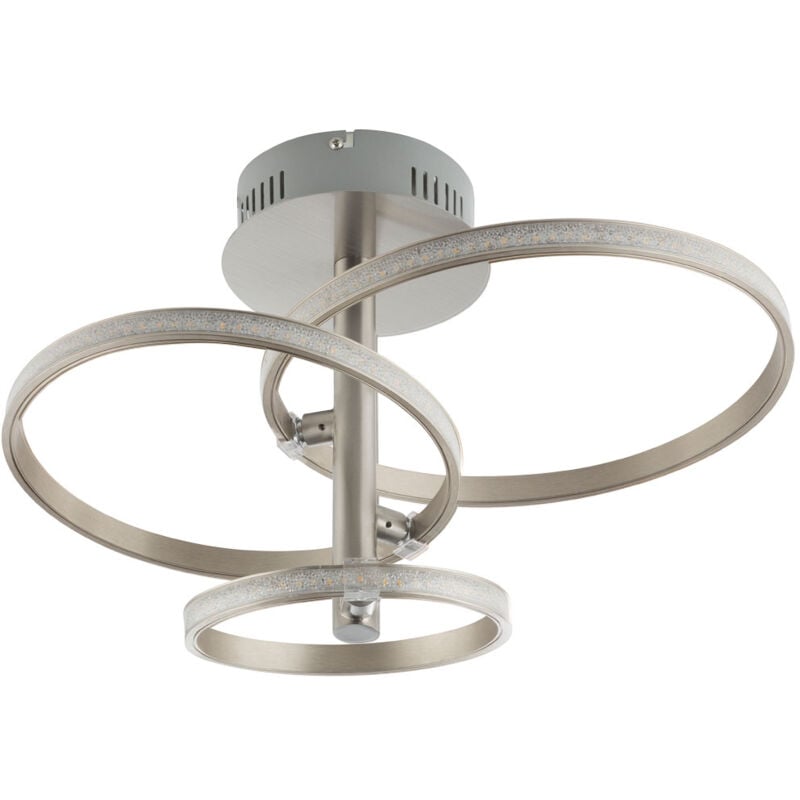 Image of Globo - Lampada da soffitto a led con anello di cristallo, faretto per dormire, lampada per camera degli ospiti, argento 67822-24N