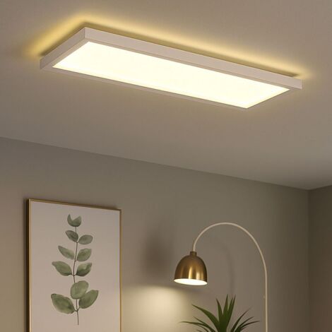 Lampada da soffitto a LED con effetto retroilluminazione 22 W bianca in plastica Briloner