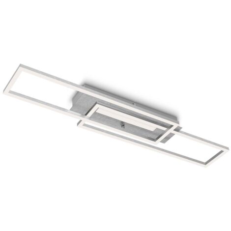Lampada da soffitto a LED con funzione memoria, commutabile separatamente, 40 W, metallo argento Briloner