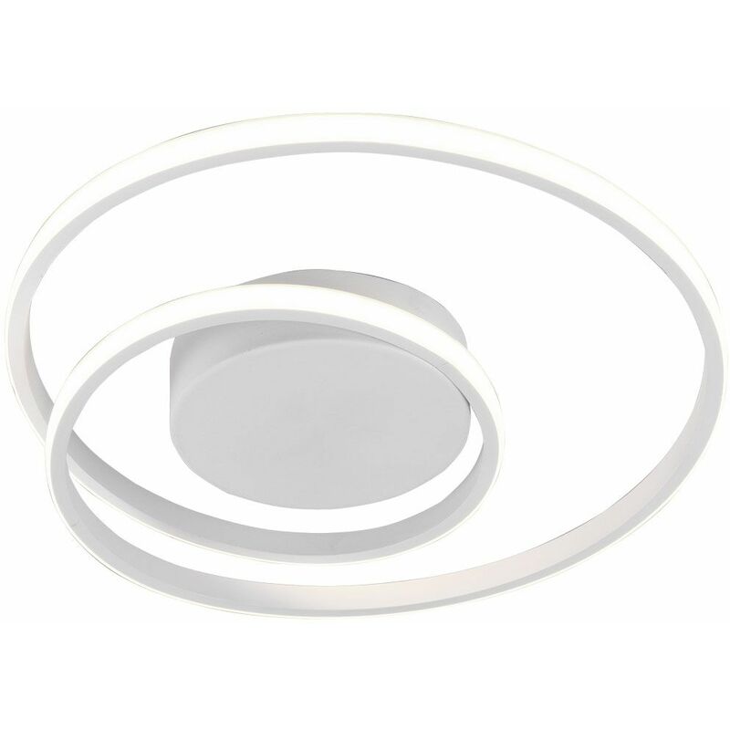 Image of Plafoniera led anello bianco design faretto soggiorno camera da letto luce dimmerabile Reality R62911131