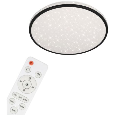 Lampada da soffitto a LED dimmerabile CCT con funzione memoria cielo stellato 24 W nero Briloner