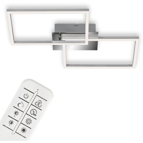 Lampada da soffitto a LED Lampada da parete Dimmerabile Telecomando CCT 30W Cromo Metallo Briloner
