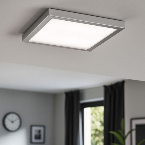 Lampada da soffitto a LED Lampada da soffitto 21 W quadrata 4000K cromo opaco Briloner
