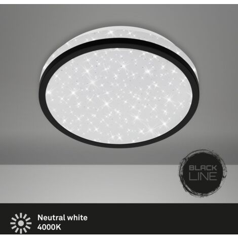 Lampada da soffitto a LED Lampada da soffitto cielo stellato 24W nero Ø21,7cm 4000K Briloner