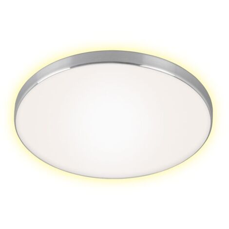 Lampada da soffitto a LED Lampada da soffitto Effetto retroilluminazione 18W Plastica bianco-alluminio Briloner