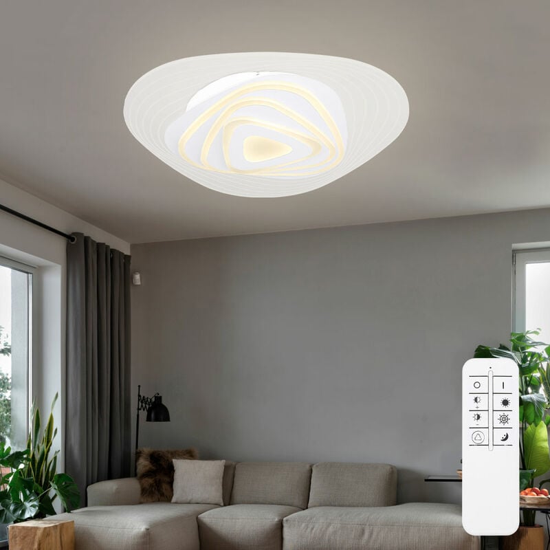 Image of Lampada da soffitto a led luce casa intelligente Alexa luce notturna telecomando dimmerabile 50 cm