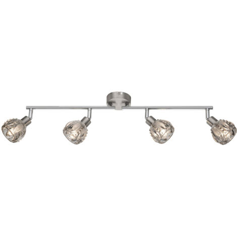 Lampada da soffitto a LED per soggiorno, sala da pranzo, faretto in cristallo, faretto a binario regolabile