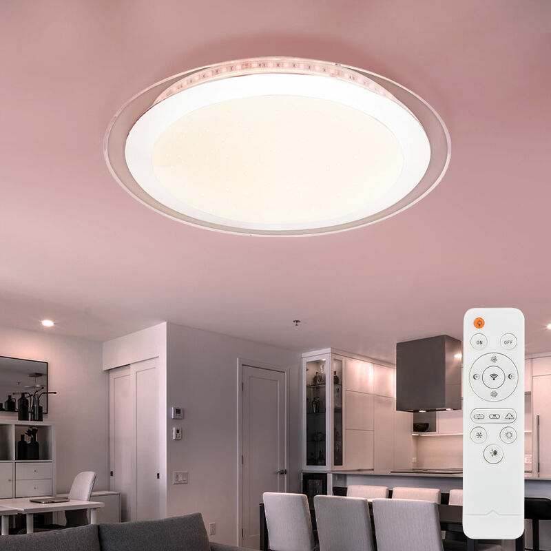 Image of Etc-shop - Lampada da soffitto a led rgb Lampada da camera da letto Faretto effetto stella telecomando