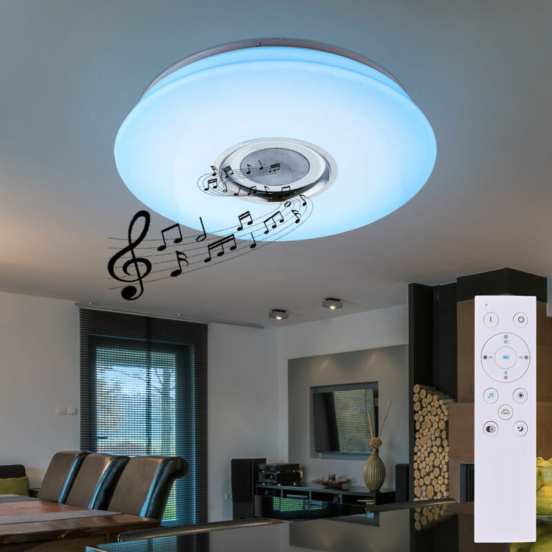 Image of Lampada da soffitto a LED RGB per corridoio Altoparlante MP3 Bluetooth CCT star light DIMMERABILE