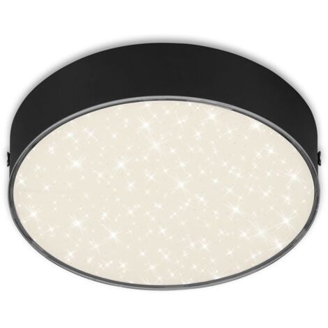 Lampada da soffitto a LED rotonda cielo stellato 11W nero metallo 15,7cm 4000K Briloner