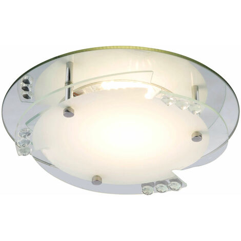 Plafoniera con telecomando Globo 41757D2B, Bianca, Sistema LED Dimmerabile  32W + RGB Colorato 4W, Luce calda-Bianca, 2160 Lumen