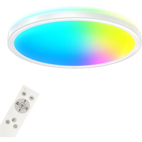 Lampada da soffitto a LED Smart RGB Bluetooth WiFi Timer Alexa bianca 22W Ø42cm Briloner