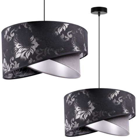 LAMPADA DA SOFFITTO A SOSPENSIONE NERA GLAMOUR