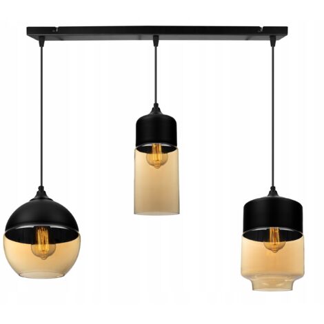 LAMPADA DA SOFFITTO A SOSPENSIONE, PARALUME IN VETRO