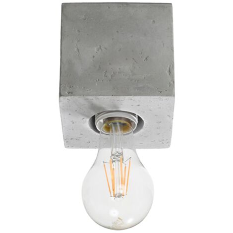 Lampada da soffitto Ariz grigio 10x10x10cm Sollux