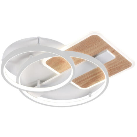 Lampada da soffitto Azores bianco/faggio 120w 3000-4000-6000k 9x50x50cm 10200lm c/remoto