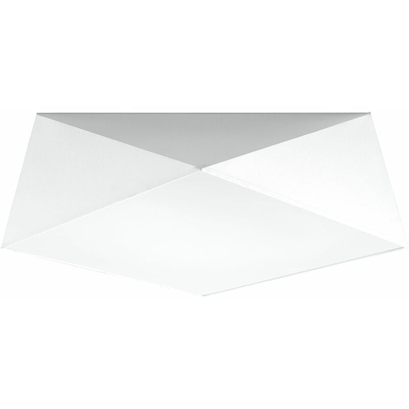 Image of Lampada da soffitto bianca lynndie l: 50cm geometrica a basso abbagliamento - Bianco