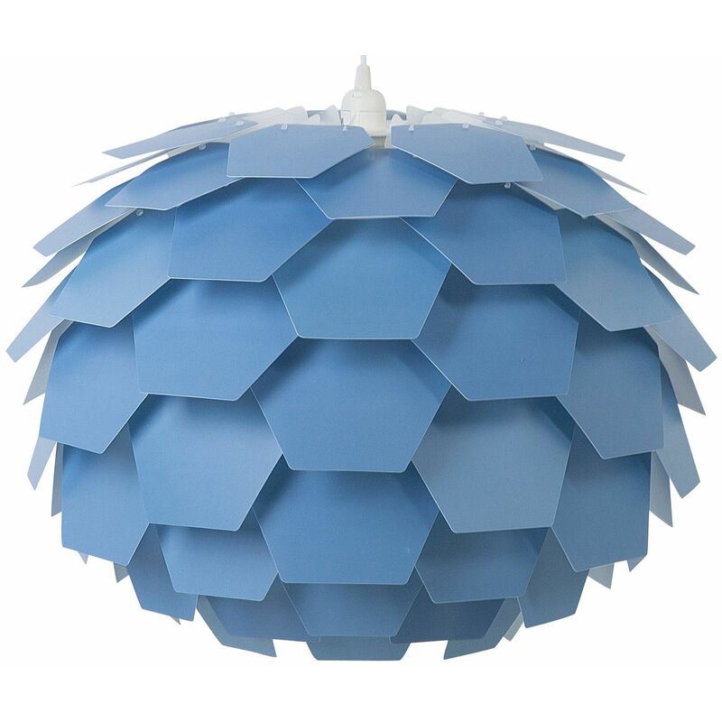 Image of Beliani - Lampadario Moderno Grande a Forma di Fiore in Plastica Color Blu Segre - Blu