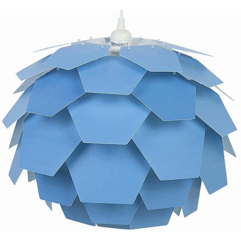 Image of Beliani - Lampadario Moderno Piccolo a Forma di Fiore in Plastica Colore Blu Segre Mini - Blu