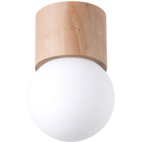 Lampada da soffitto Boomo legno naturale 12x19x12cm Sollux