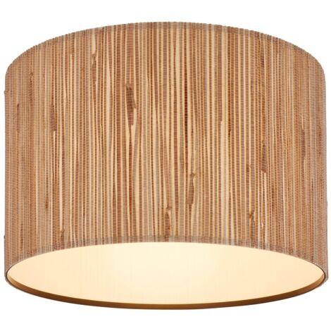 Lampada da soffitto Briloner Slama, paralume in alghe marine, stile boho, attacco E27, naturale, Ø35 x 28 cm