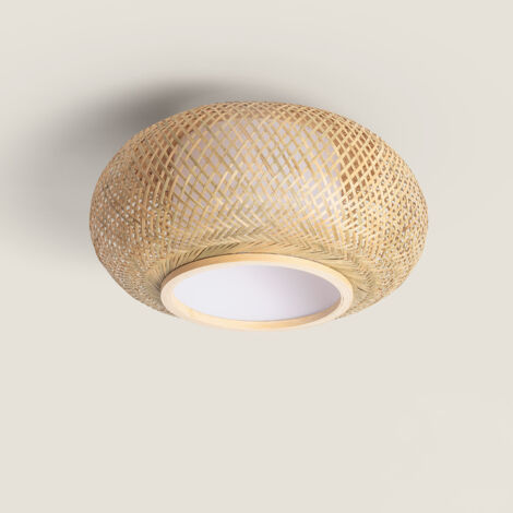 Lampada da Soffitto Circolare Bambù Denia Ø400 mm  Naturale