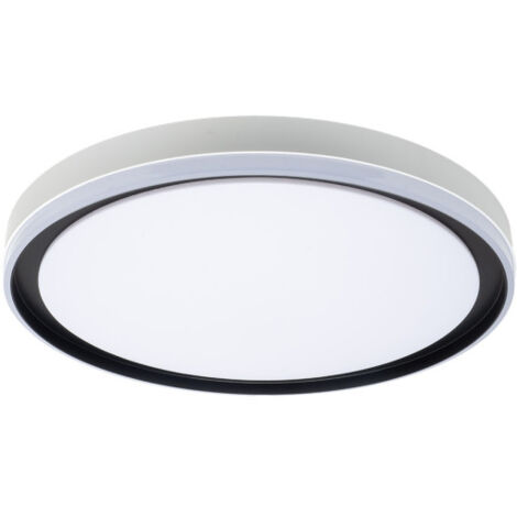lampada da soffitto claribel 60w 3000-4200-6500k bianco/nero 7,5x50x50cm 5400lm con telecomando e memoria