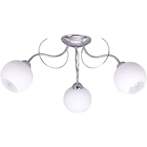 LAMPADA DA SOFFITTO CLASSICA CON PARALUMI LED IN VETRO