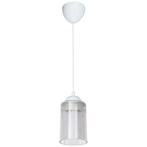 Lampada da soffitto con paralume cilindrico in plastica trasparente - Optical ASZ1025