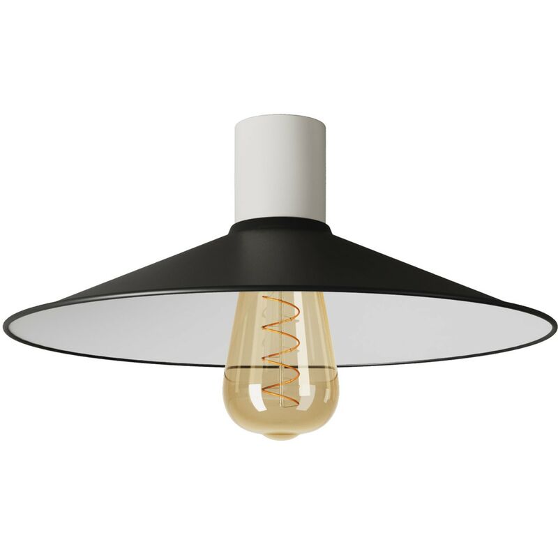 Image of Lampada da soffitto con paralume in metallo Swing - Waterproof IP44 Con lampadina - Bianco - Con lampadina