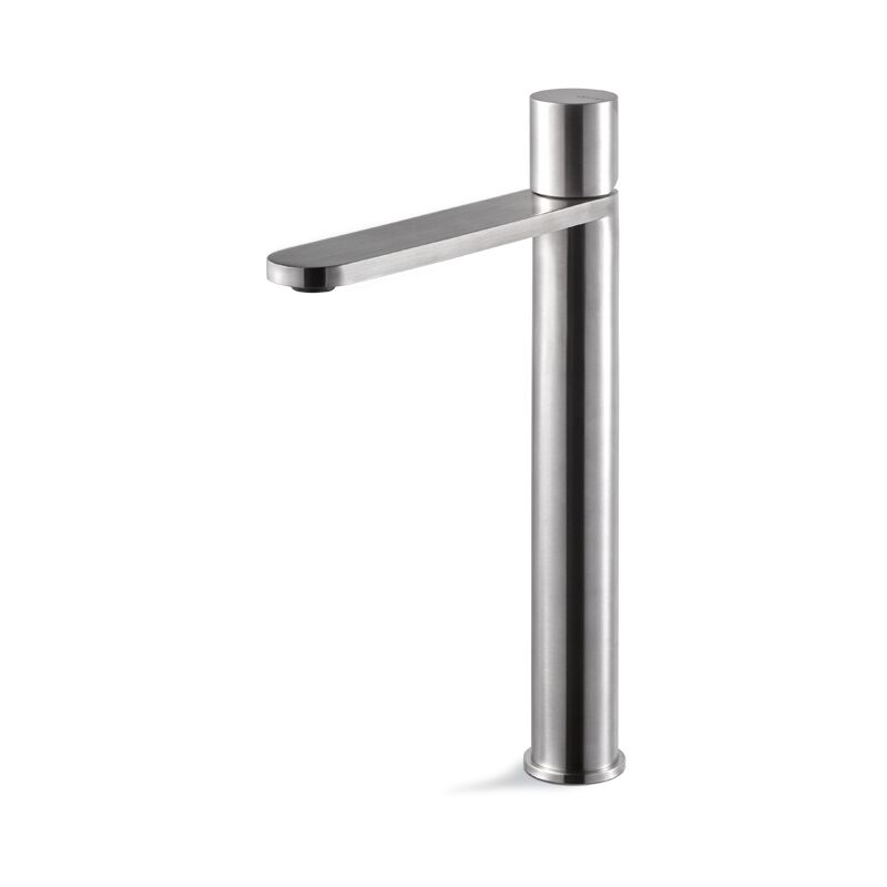 Image of Miscelatore lavabo alto senza scarico acciaio inox Vema veny steel V29021 Satinato - Satinato