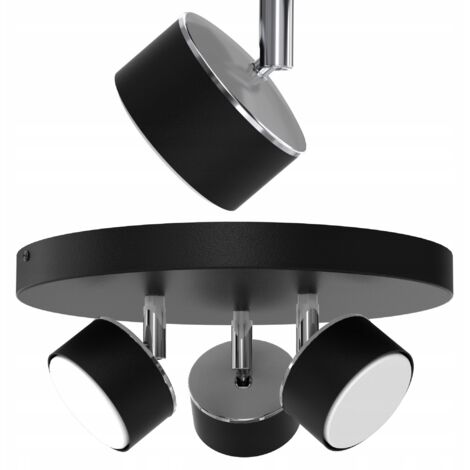 LAMPADA DA SOFFITTO CROMO NERO MOBILE LED GX53 LAMPADA POLACCA