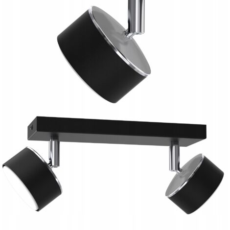 LAMPADA DA SOFFITTO CROMO NERO MOBILE LED GX53 LAMPADA POLACCA